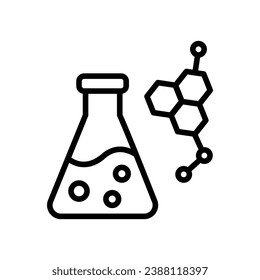 Chemische Ikone isolieren weißen Hintergrund, Vektorgrafik.