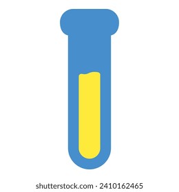chemical icon or logo illustration flat color style