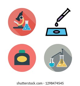 chemical icon set. vector set about sample, science, flasks and ink icons set.