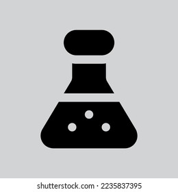 Icono químico en un estilo sólido sobre laboratorio, uso para presentación de aplicaciones móviles del sitio web