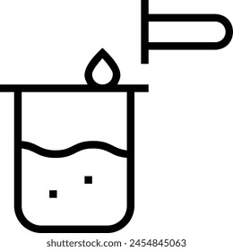 chemical icon. Thin linear style design isolated on white background