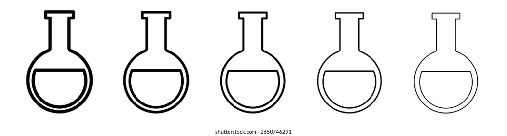 chemical icon vector outline symbol or illustration