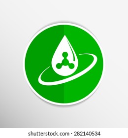 chemical icons icon drop water element formula symbol atom gene