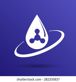 chemical icons icon drop water element formula symbol atom gene