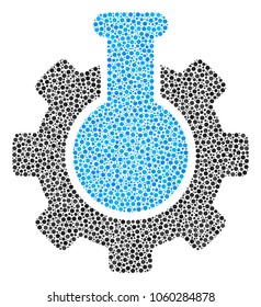 Chemical Industry collage of round dots in different sizes and color tinges. Circle dots are united into chemical industry vector mosaic. Dotted vector illustration.