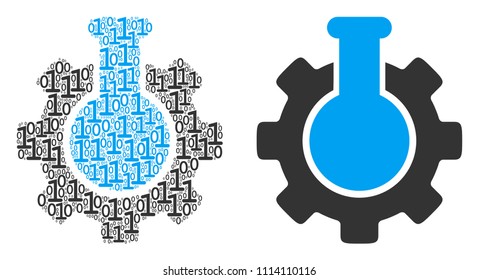 Chemical industry composition icon of zero and null digits in different sizes. Vector digital symbols are composed into chemical industry mosaic design concept.