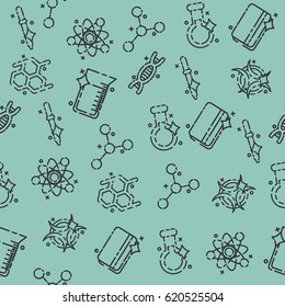 Chemical industry concept icons pattern
