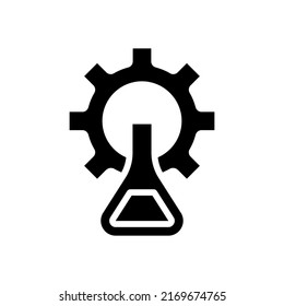 Chemical Industry glyph icon. Vector solid isolated black illustration.