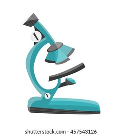 Chemical instruments and equipment. Microcom for scientific tests and experiments in cartoon style. Vector illustration