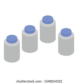 Chemical jar stack icon. Isometric of chemical jar stack vector icon for web design isolated on white background
