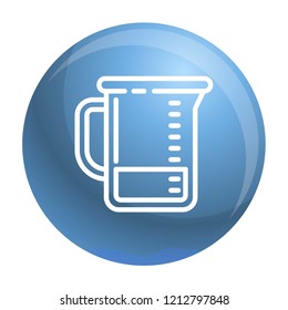 Chemical jug icon. Outline chemical jug vector icon for web design isolated on white background