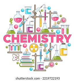 Chemical kit. Isolated on white background. Vector illustration.