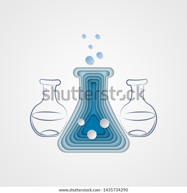 Chemical Lab Badge Vector Illustration Test Stock Vector (Royalty Free ...