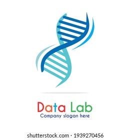 Chemical Lab DNA Logo Design Template Vector