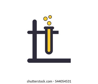 chemical lab flask chemical image vector icon logo