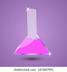 Chemical lab glass of bottle vector design 