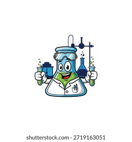 Chemical lab icon flat vector design.