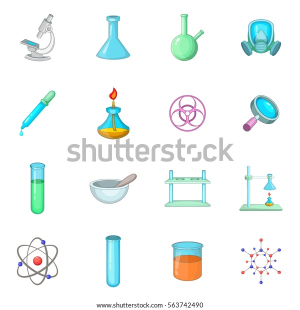 Chemical Lab Icons Set Cartoon Illustration Stock Vector Royalty Free 563742490 4394