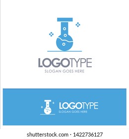 Chemical, Lab, Laboratory Blue Solid Logo with place for tagline