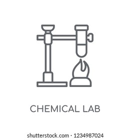 chemical lab linear icon. Modern outline chemical lab logo concept on white background from General collection. Suitable for use on web apps, mobile apps and print media.