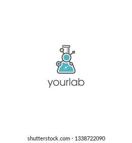 chemical lab logo template