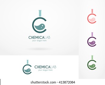 Chemical Lab Logo Template Design Vector