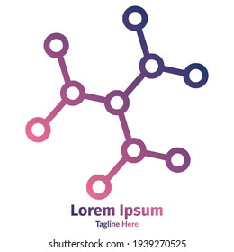 Chemical Lab molecule Logo Design Template Vector