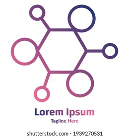 Chemical Lab molecule Logo Design Template Vector