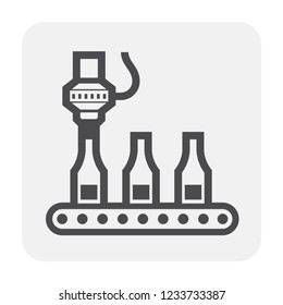 Chemical lab and tool icon design, black and outline.