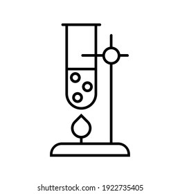 Conjunto de iconos de vector de laboratorio químico. colección de signos de ilustración de investigación. símbolo de laboratorio y biotecnología.