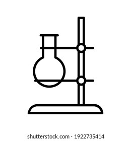 Chemical lab vector icon. research illustration sign. laboratory and biotechnology symbol.