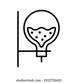 Chemical lab vector icon. research illustration sign. laboratory and biotechnology symbol.