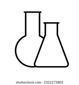 Icono de vector de laboratorio químico. signo de ilustración de investigación. símbolo de laboratorio y biotecnología.