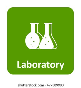 Chemical laboratory bulbs vector icon for web