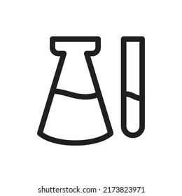 Chemical Laboratory Equipment education line icon Logo Illustration Vector isolated, education icon-set, suitable for web design, logo and app.