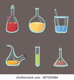 Chemical laboratory equipment objects