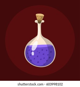 Chemical laboratory flask glassware tube liquid biotechnology analysis and medical scientific equipment chemistry lab xperiment vector illustration.