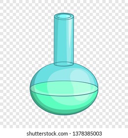 Chemical laboratory flask icon. Cartoon illustration of chemical laboratory flask vector icon for web