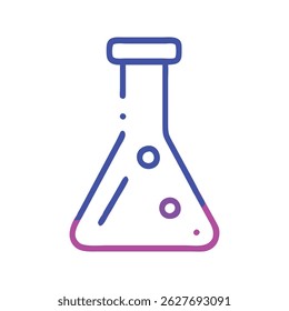 Chemical laboratory flask icon vector design