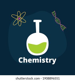 Matraz de laboratorio químico, ciencia y tecnología