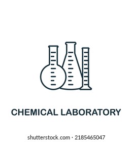 Chemical Laboratory icon. Monochrome simple Bioengineering icon for templates, web design and infographics