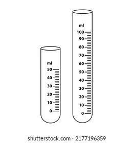 Chemical Laboratory Test Tubes Measuring Scale Stock Vector (Royalty ...