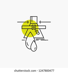 Chemical, Leak, Detection, Factory, pollution Line Icon