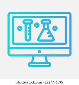 Chemical learning icon in gradient style, use for website mobile app presentation
