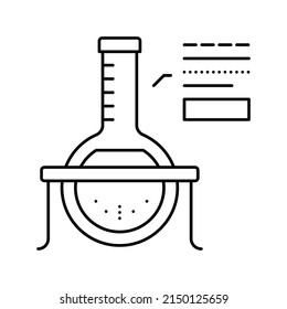 chemical liquid in bulb line icon vector. chemical liquid in bulb sign. isolated contour symbol black illustration