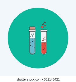 chemical liquid flat icon vector illustration