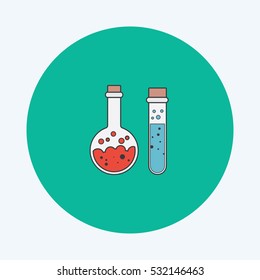 chemical liquid flat icon vector illustration