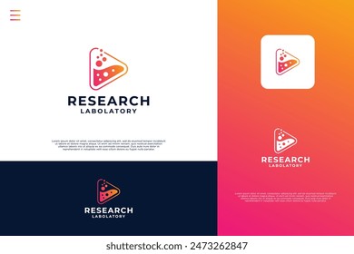 Diseño de logotipo de laboratorio químico líquido