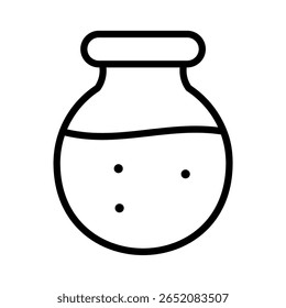 Chemical Liquid Potion Jar Outline Icon Vector