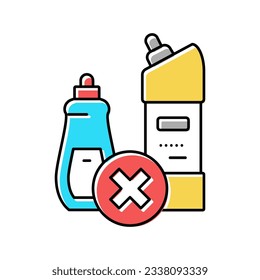 chemical liquid prohibition children color icon vector. chemical liquid prohibition children sign. isolated symbol illustration